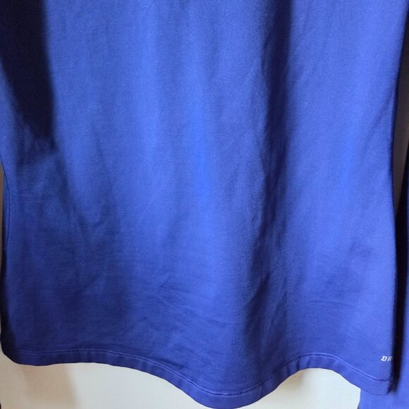 EUC NIKE PRO DRI FIT BLUE HALF ZIP MOCK NECK LONGSLEEVES LIGHT SWEATER SIZE L - Picture 11 of 16